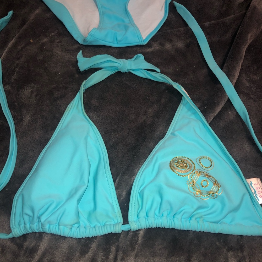 La Vie En Rose Turquoise Bikini Set